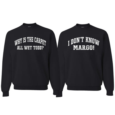 White Text Todd Margo Sweatshirt Ugly Christmas Matching Couples Unisex Crewneck Sweatshirt