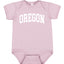 State of Oregon College Style White Fashion Baby Creeper Boys Girls Infant Bodysuit
