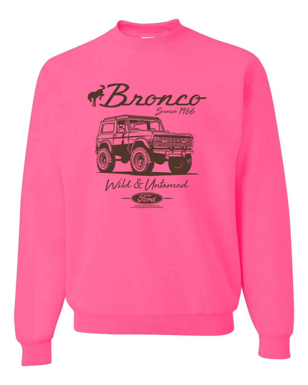 Ford Bronco Wild Untamed 1966 Vintage Cars and Trucks Unisex Crewneck Sweatshirt