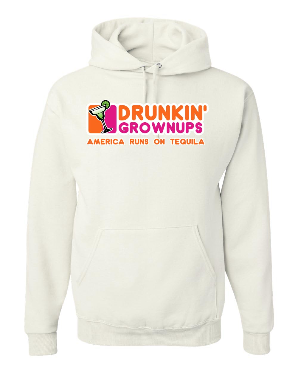 Drunkin' Grownups America Runs on Alcohol Parody Humor Unisex Hoodie Sweatshirt