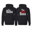 The Boss The Real Boss Funny Girlfriend Boyfriend Gift His and Hers Matching Couples Hoodie Sweater Set
