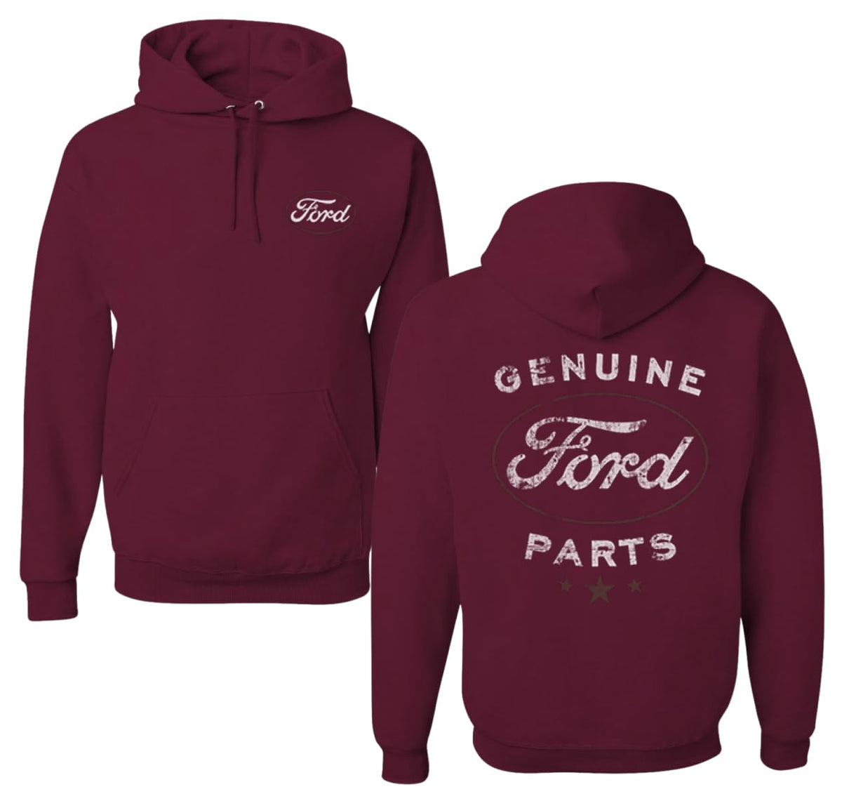 Vintage Distressed Genuine Ford Parts Cars and Trucks Front and Back Cars and Trucks Unisex Hoodie Sweatshirt