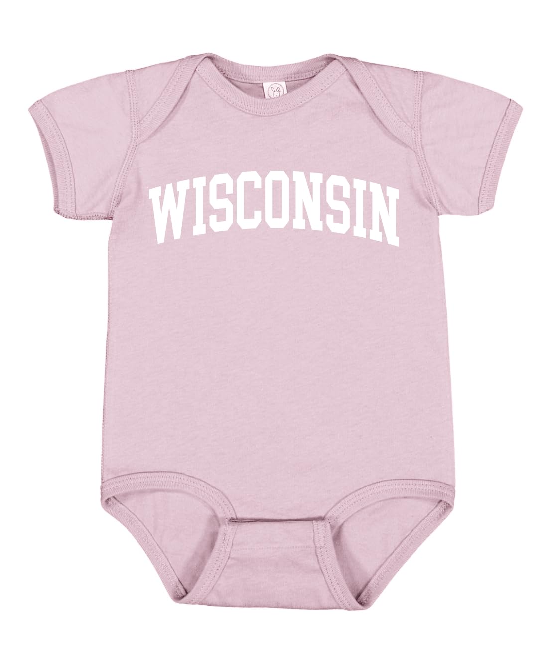 State of Wisconsin College Style White Fashion Baby Black Sports Baby Creeper Boys Girls Infant Bodysuit