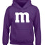 Letter M Graphic Novelty Funny Costume Halloween Youth Hooded Sweatshirt