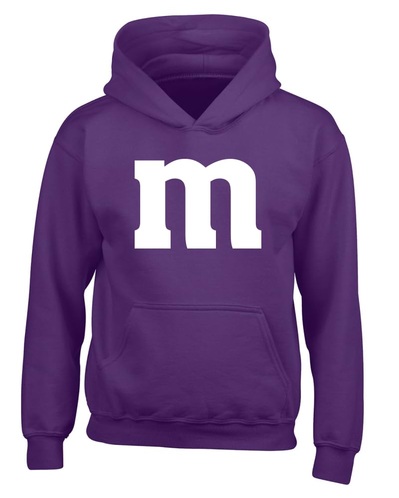 Letter M Graphic Novelty Funny Costume Halloween Youth Hooded Sweatshirt