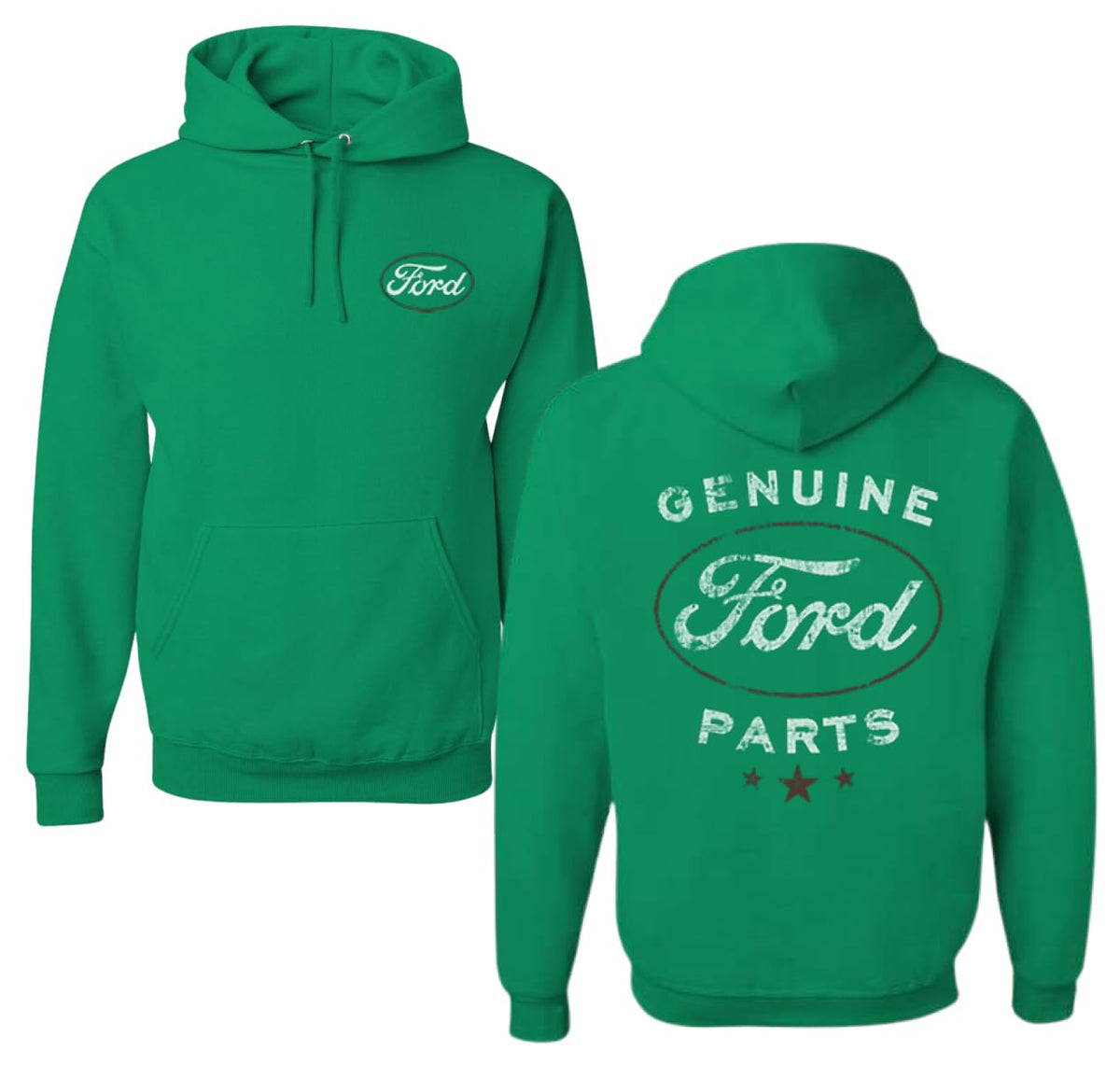 Vintage Distressed Genuine Ford Parts Cars and Trucks Front and Back Cars and Trucks Unisex Hoodie Sweatshirt