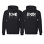 King and Queen Black Dripping Font Classic His and Hers Matching Couples Hoodie Sweater Set