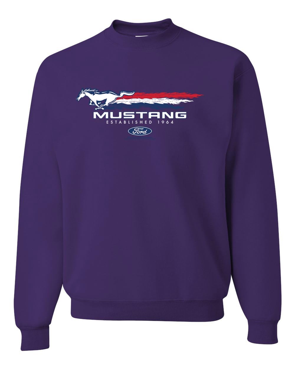 Ford Mustang USA Pony Logo Est 1964 Classic Racing Logo Cars and Trucks Unisex Crewneck Sweatshirt