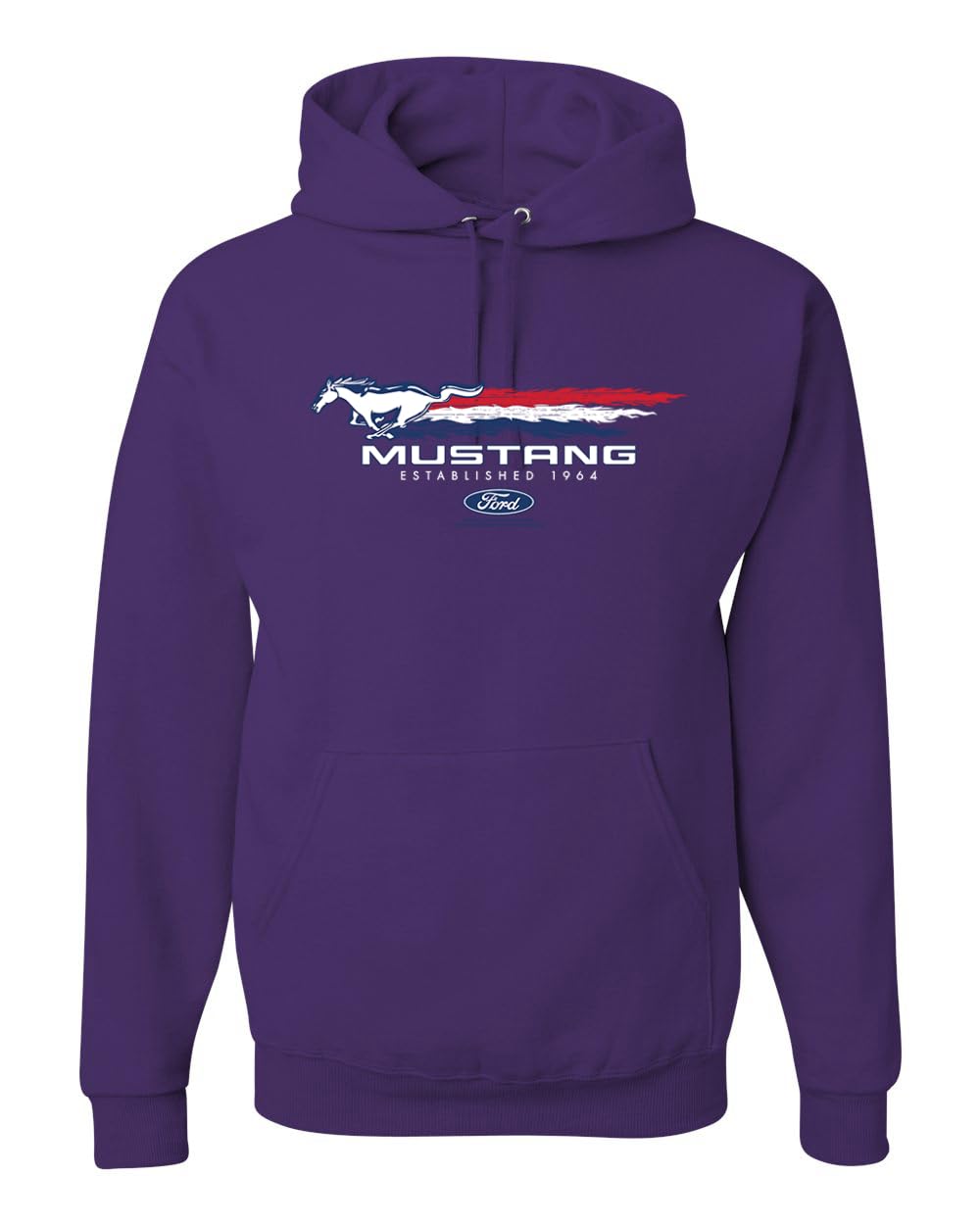 Ford Mustang USA Pony Logo Est 1964 Classic Racing Logo Cars and Trucks Unisex Hoodie