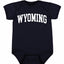 State of Wyoming College Style Fashion Baby Creeper Boys Girls Infant Bodysuit