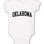 State of Oklahoma College Style White Fashion Baby Creeper Boys Girls Infant Bodysuit