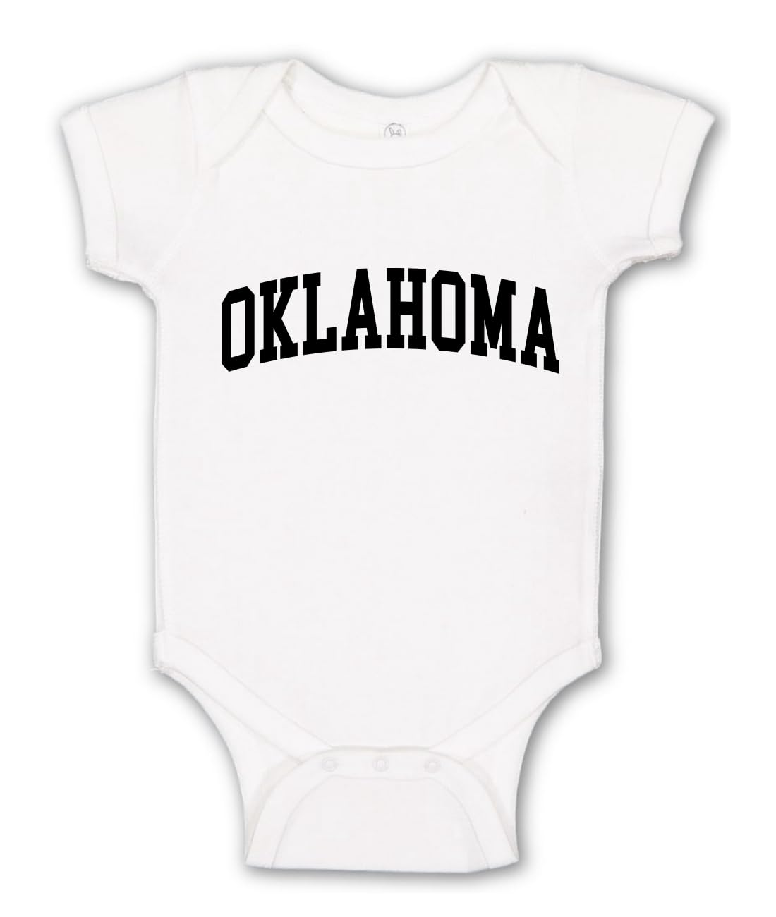 State of Oklahoma College Style White Fashion Baby Creeper Boys Girls Infant Bodysuit