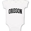 State of Oregon College Style White Fashion Baby Creeper Boys Girls Infant Bodysuit