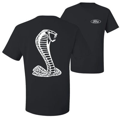 Retro Ford Shelby Cobra Emblem Vintage White Logo  Front and Back  Cars and Trucks Men's T-Shirt