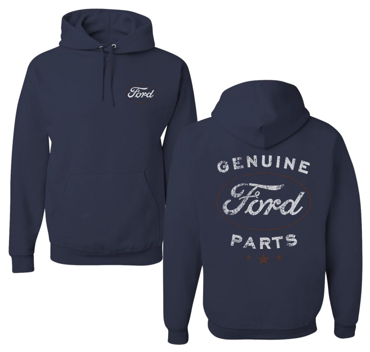 Vintage Distressed Genuine Ford Parts Cars and Trucks Front and Back Cars and Trucks Unisex Hoodie Sweatshirt