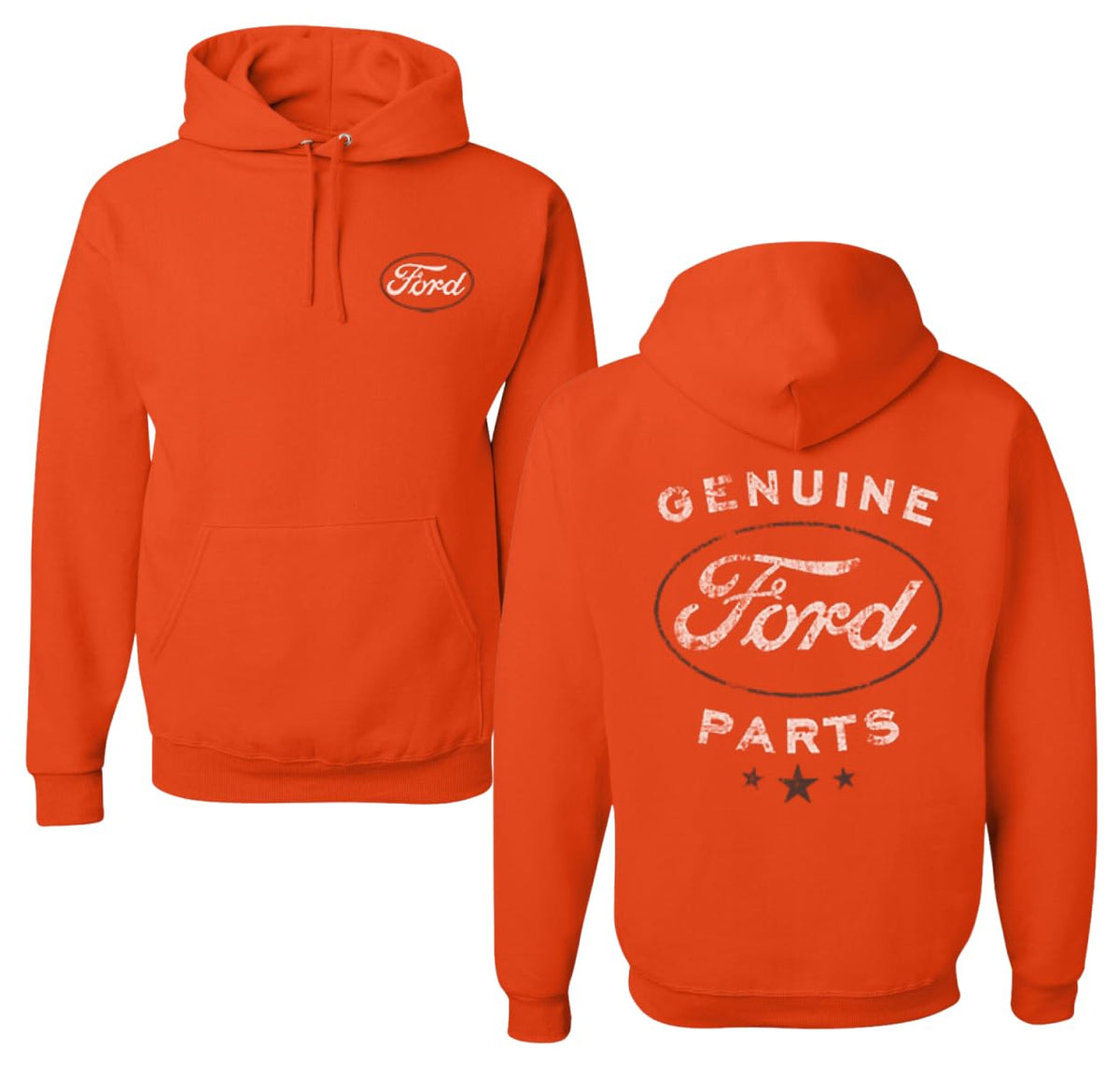 Vintage Distressed Genuine Ford Parts Cars and Trucks Front and Back Cars and Trucks Unisex Hoodie Sweatshirt