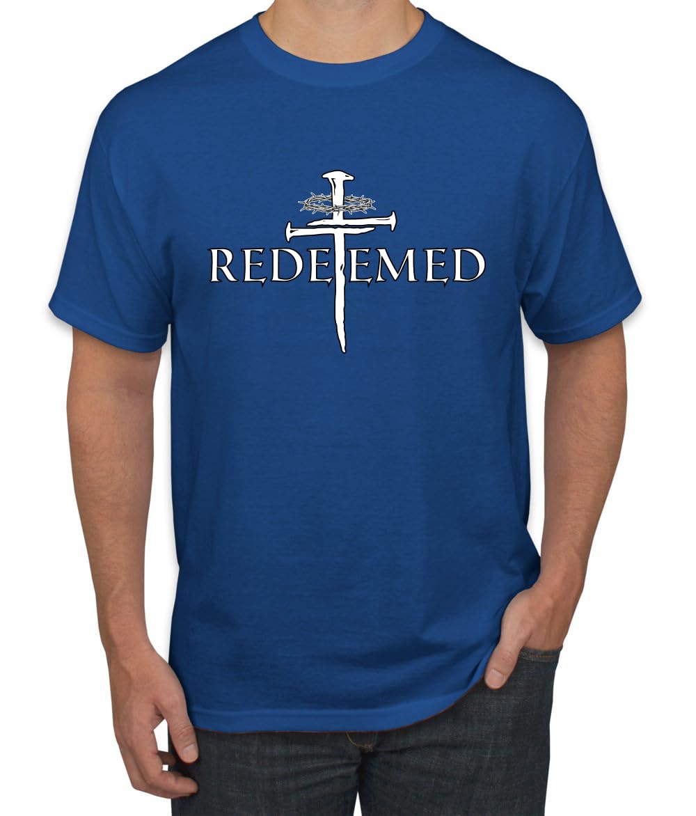 Redeemed Cross Jesus Christ Nails Inspirational/Christian Men's T-Shirt