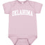 State of Oklahoma College Style White Fashion Baby Creeper Boys Girls Infant Bodysuit