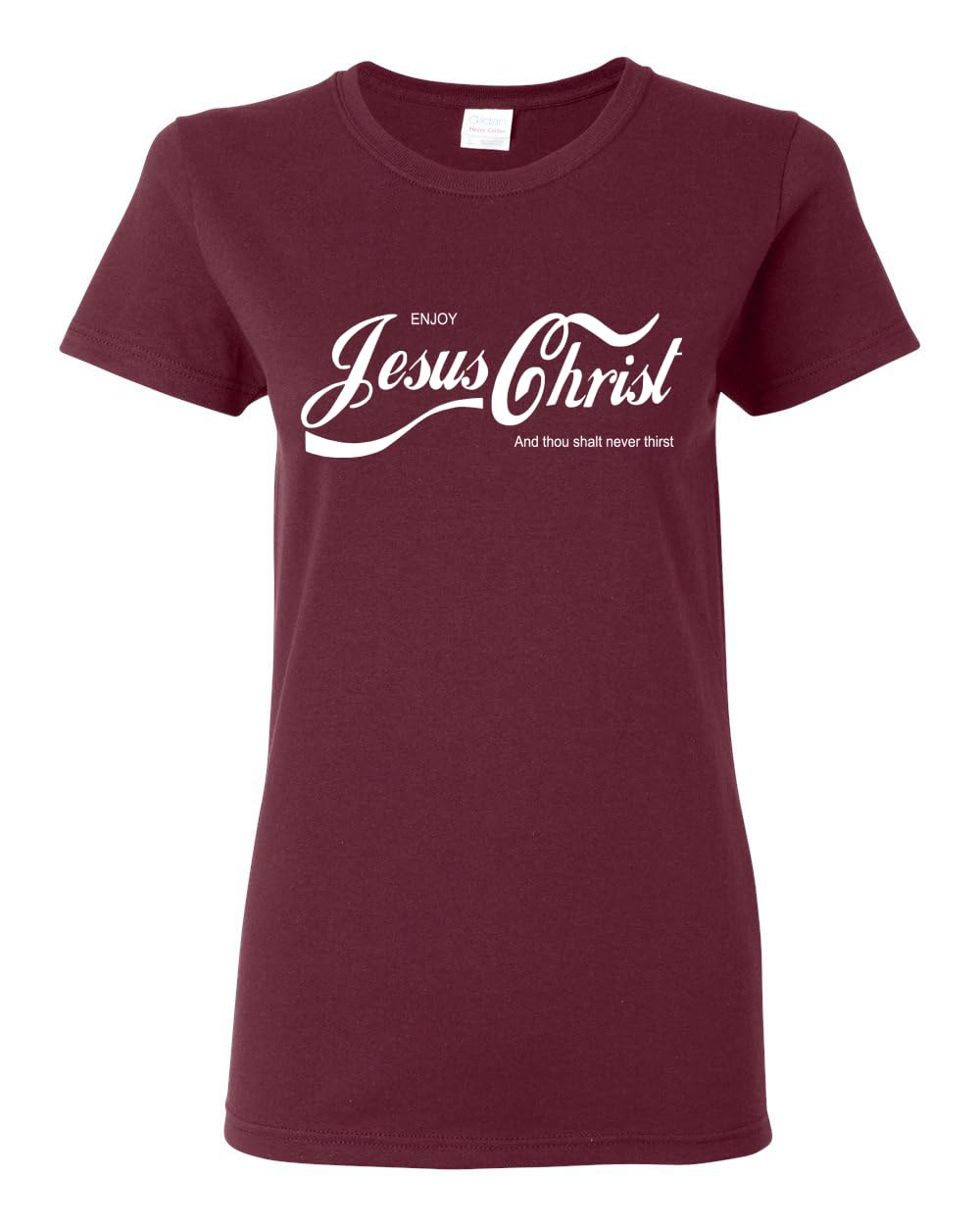 Enjoy Jesus Christ Parody Shirt Thou Shalt Never Thirst, Funny Christian Inspirational T Shirt for Womens