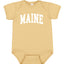 State of Maine College Style White Fashion Baby Creeper Boys Girls Infant Bodysuit