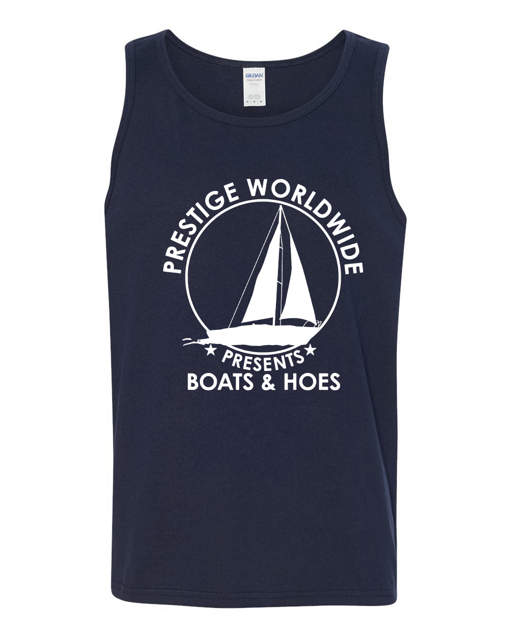 Prestige Worldwide Funny Boats and Hoes Pop Culture Mens Tank Top
