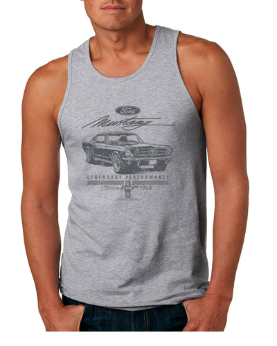 Ford Mustang Shirt Legendary Performance Est 1964 Retro Vintage Ford Mustang Cars and Trucks Mens Tank Top