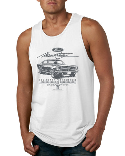 Ford Mustang Shirt Legendary Performance Est 1964 Retro Vintage Ford Mustang Cars and Trucks Mens Tank Top