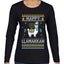 Happy Llamakkah, Ugly Christmas Sweater Womens Graphic Long Sleeve T Shirt