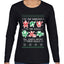 To The Windows To The Walls Till Santa Decks These Halls, Ugly Christmas Sweater Womens Graphic Long Sleeve T-Shirt