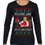 I'm Eating Junk and Watching Rubbish 90s Movie Ice Cream Ugly Christmas Sweater Womens Graphic Long Sleeve T-Shirt