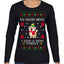 Good News I Saw a Dog Today Funny Ugly Christmas Sweater Womens Graphic Long Sleeve T-Shirt