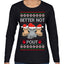 Better Not Pout, Cute Sad Santa Cats | Funny Ugly Christmas Sweater Womens Graphic Long Sleeve T-Shirt