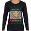 Not My Gumdrop Buttons Funny Classic Movie Quote Ugly Christmas Sweater Womens Graphic Long Sleeve T-Shirt