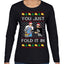 You Just Fold It In Funny Enchilada Moira David TV Sitcom Ugly Christmas Sweater Womens Graphic Long Sleeve T-Shirt