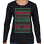 Christmas Calories Don't Count Funny Family Holidays Ugly Christmas Sweater Womens Graphic Long Sleeve T-Shirt