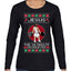 Jesus the Ultimate Deadlifter Funny Ugly Christmas Sweater Womens Graphic Long Sleeve T-Shirt