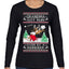 Grandma Got Run Over by a Reindeer, Funny Animated Design Rein Deer Kids TV Song Movie Ugly Christmas Sweater Womens Graphic Long Sleeve T-Shirt