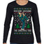 Rockin Around the Christmas Tree Raygun Viral Breakdancer Ugly Christmas Sweater Womens Graphic Long Sleeve T-Shirt