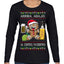 Arriba Abajo Al Centro Pa'Dentro Cheers to Health Salud Ugly Christmas Sweater Womens Graphic Long Sleeve T-Shirt