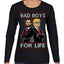 Bad Boys for Life Donald Trump JD Vance Funny 90s Movie Ugly Christmas Sweater Womens Graphic Long Sleeve T-Shirt