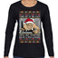 Come Out to the Coast Have a Few Laughs Die Hard McClane Ugly Christmas Sweater Womens Graphic Long Sleeve T-Shirt