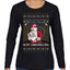 Santa Claus In My Christmas Era Xmas Ugly Christmas Sweater Womens Graphic Long Sleeve T-Shirt