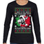 Jing a Di Jing Dominick the Italian Christmas Donkey Ugly Christmas Sweater Womens Graphic Long Sleeve T-Shirt