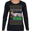 Tis the Season to Take Out the Garbage President Trump Ugly Christmas Sweater Womens Graphic Long Sleeve T-Shirt