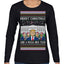 Merry Christmas and a MAGA New Year 2025 Ugly Christmas Sweater Womens Graphic Long Sleeve T-Shirt