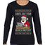 Santa Saw Your Search History, Funny Internet Humor, Ugly Christmas Sweater Womens Graphic Long Sleeve T-Shirt