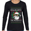 Rollin' Into The Holidays Christmas Sweater, Ugly Christmas Sweater Womens Graphic Long Sleeve T-Shirt