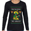 Feliz Navidad Mis Amigos!, Ugly Christmas Sweater Womens Graphic Long Sleeve T-Shirt