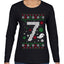 Christmas 7 Meme, Ugly Christmas Sweater Womens Graphic Long Sleeve T-Shirt