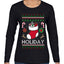 Holiday, Ugly Christmas Sweater Womens Graphic Long Sleeve T-Shirt